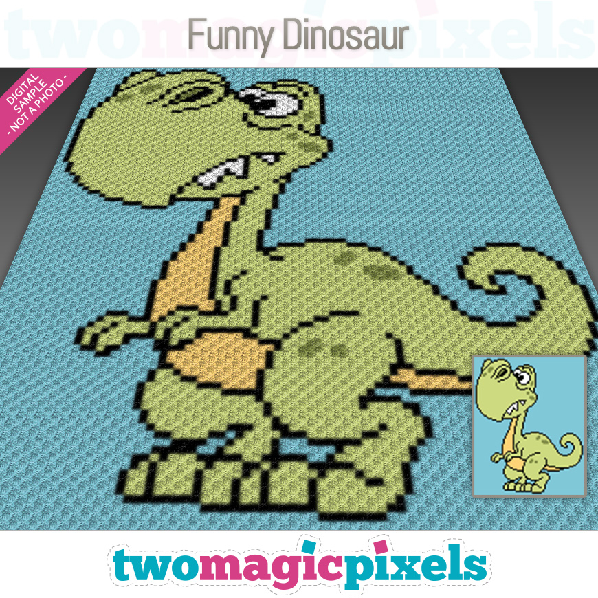 Funny Dinosaur by Two Magic Pixels