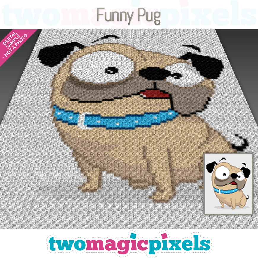 Funny Pug by Two Magic Pixels