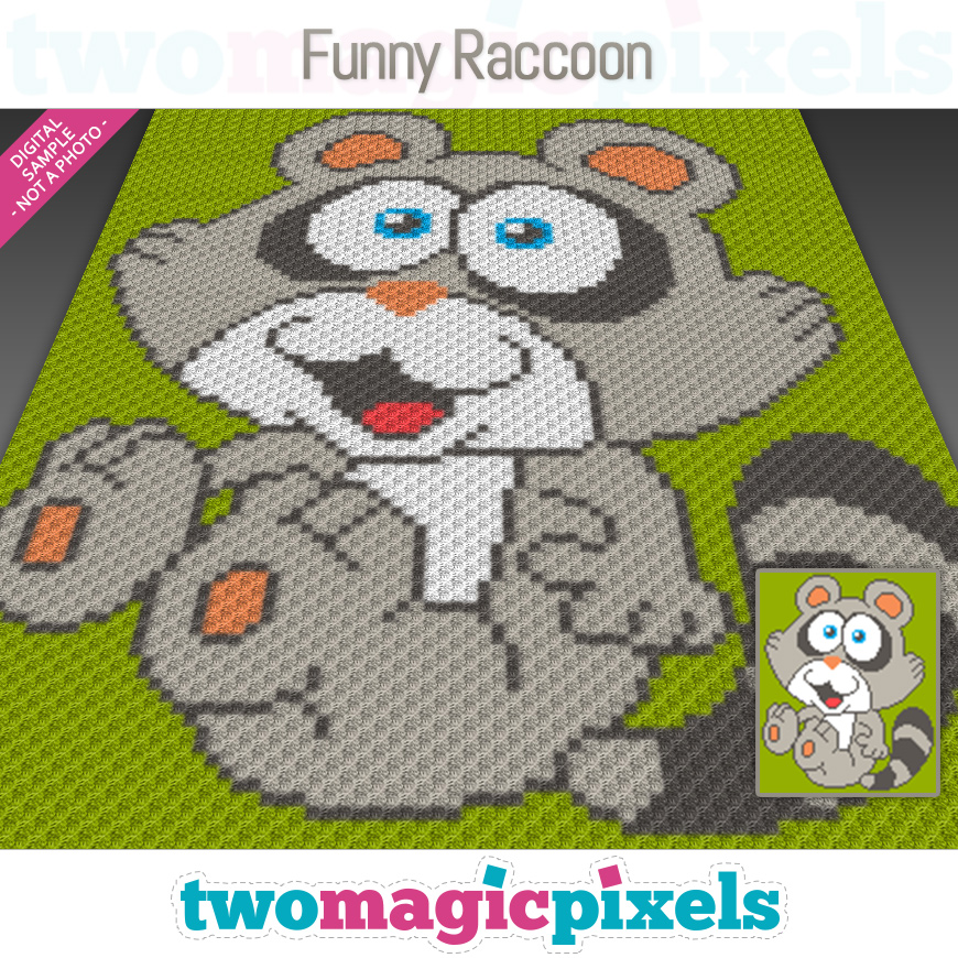 Funny Raccoon by Two Magic Pixels