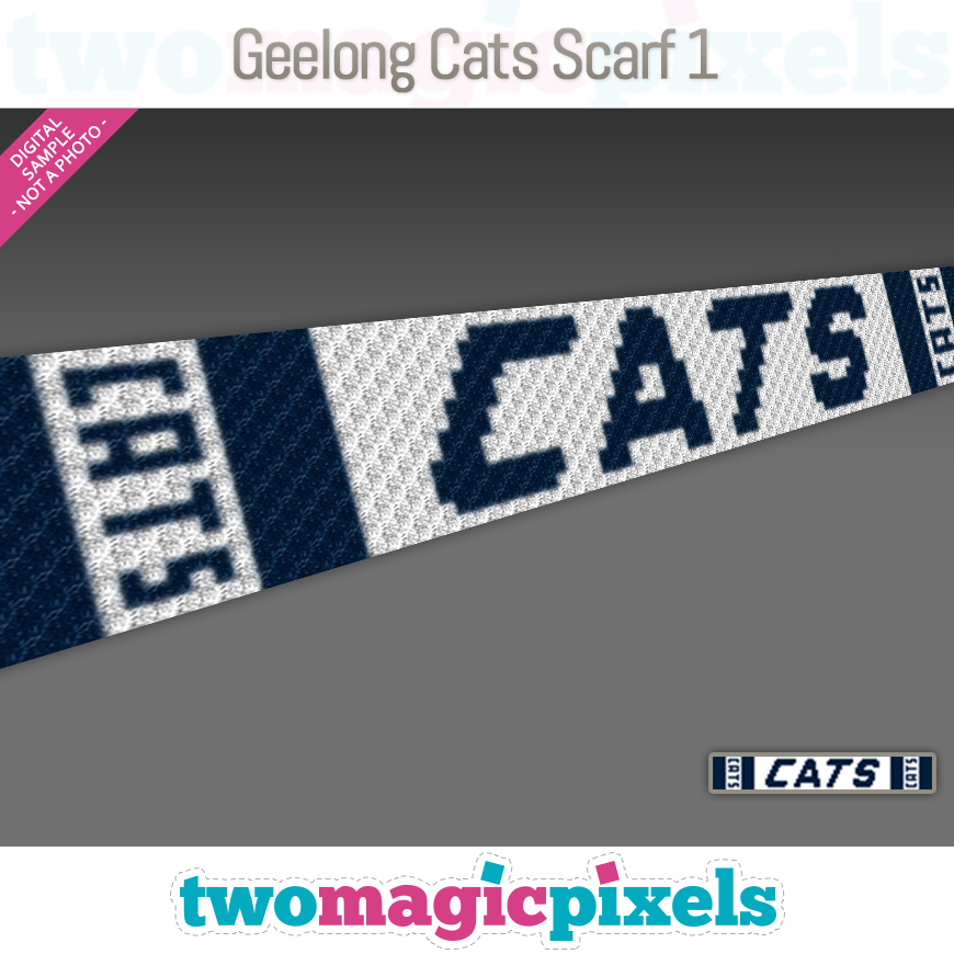 Geelong Cats Scarf 1 by Two Magic Pixels