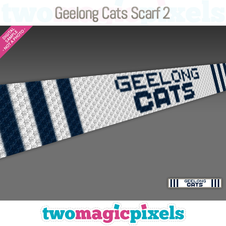 Geelong Cats Scarf 2 by Two Magic Pixels
