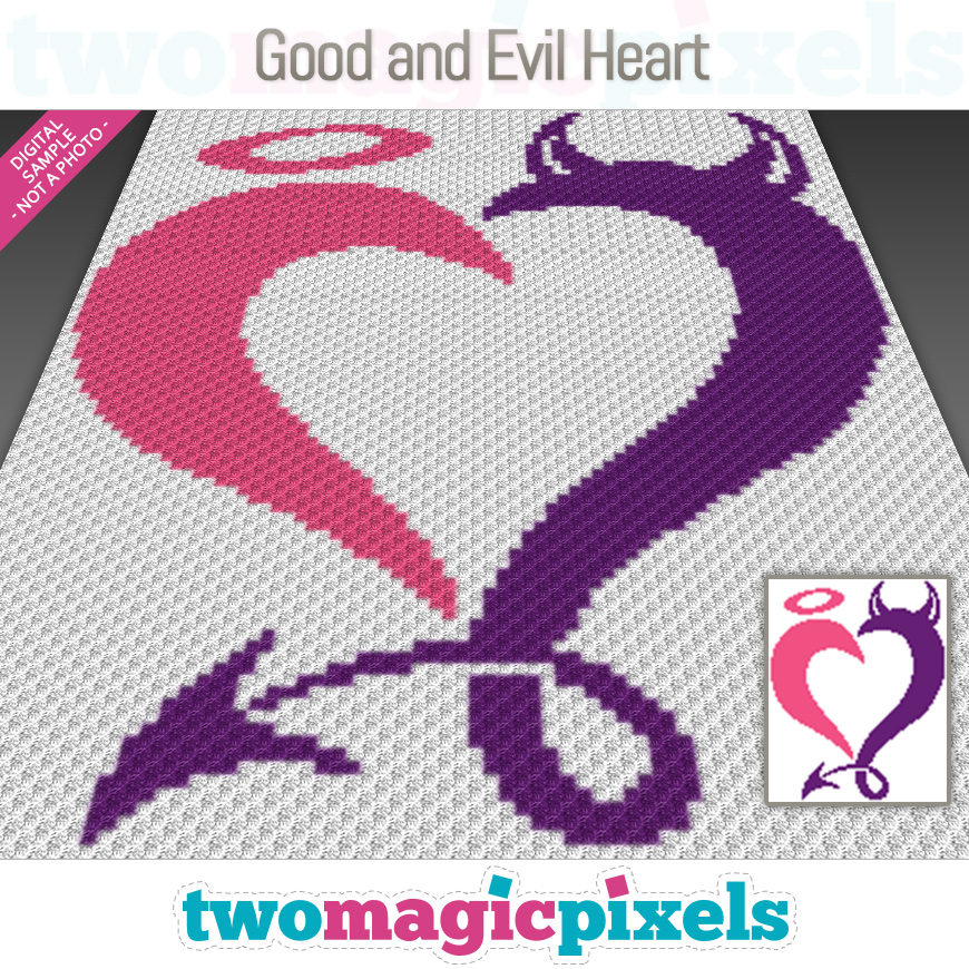 Good and Evil Heart by Two Magic Pixels