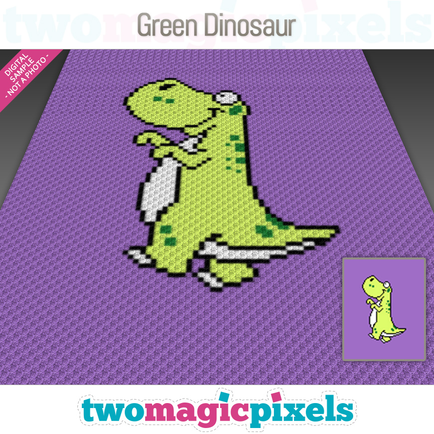Green Dinosaur by Two Magic Pixels
