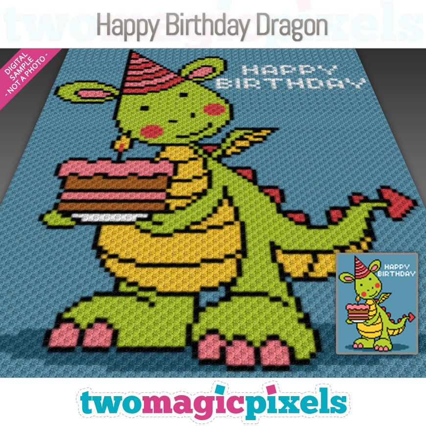 Happy Birthday Dragon by Two Magic Pixels