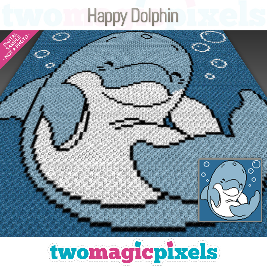 Happy Dolphin by Two Magic Pixels
