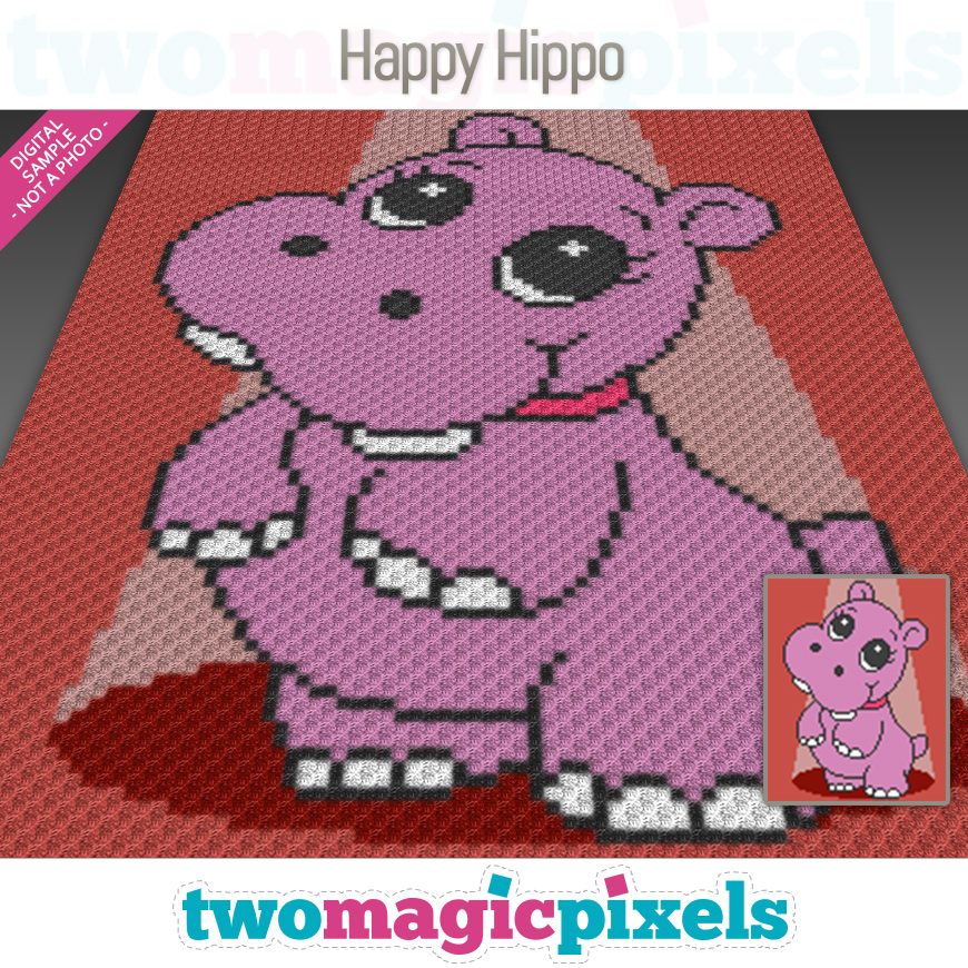 Happy Hippo by Two Magic Pixels