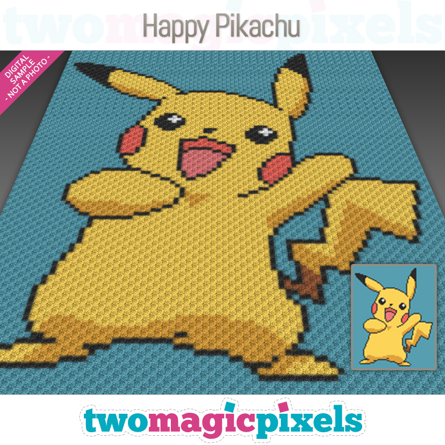 Happy Pikachu by Two Magic Pixels