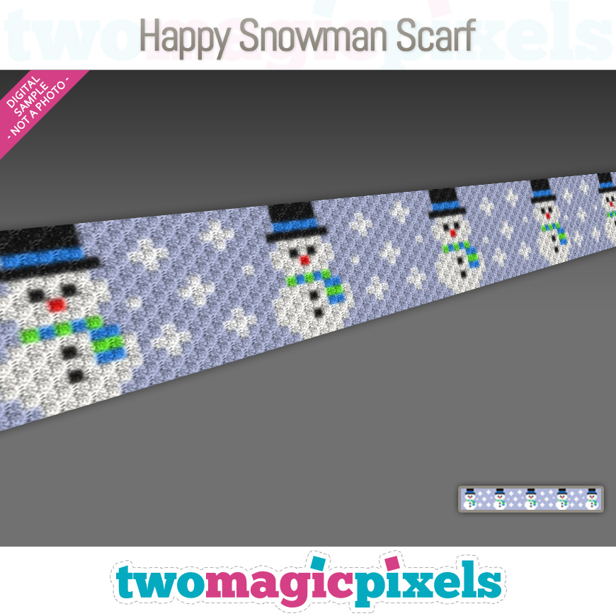 Happy Snowman Scarf by Two Magic Pixels