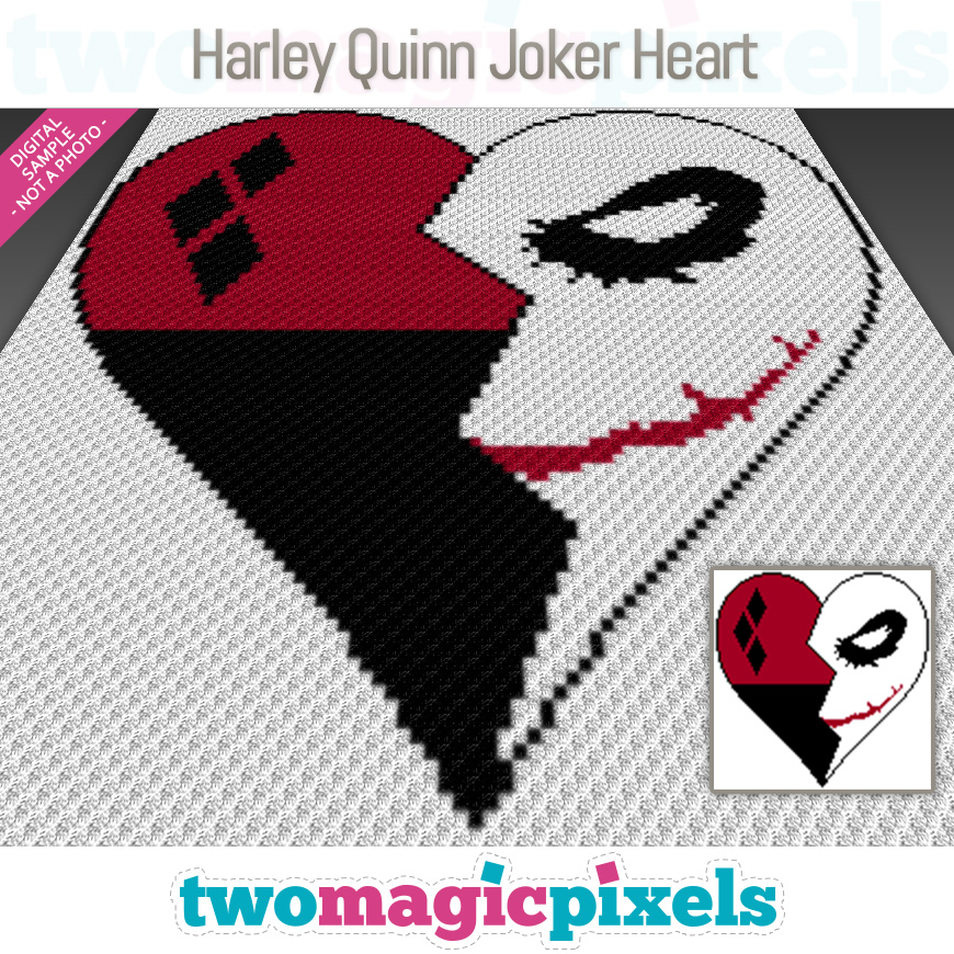 Harley Quinn Joker Heart by Two Magic Pixels