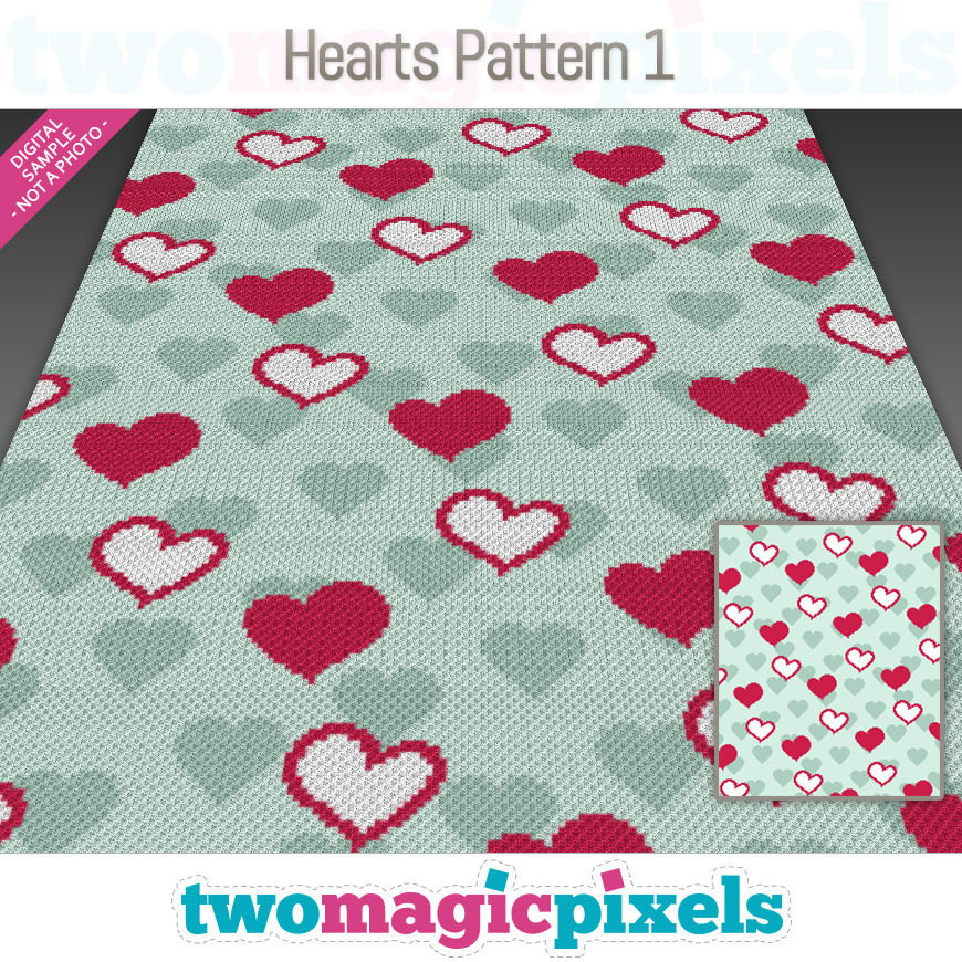 Hearts Pattern 1 by Two Magic Pixels