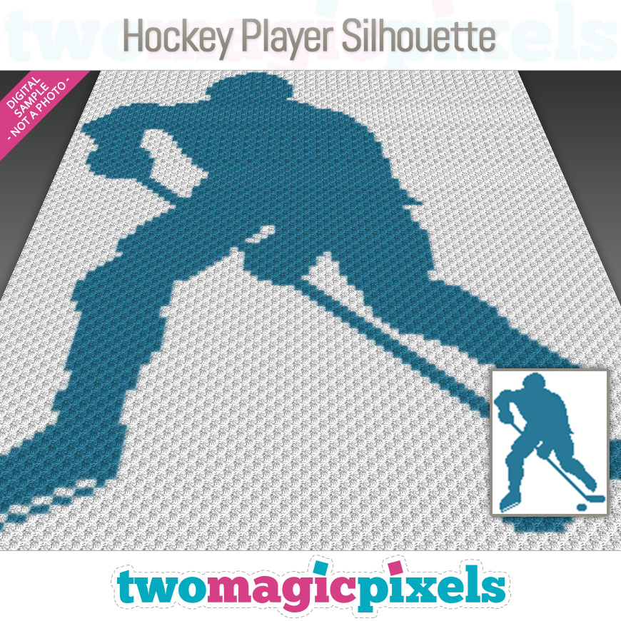 Hockey Player Silhouette by Two Magic Pixels