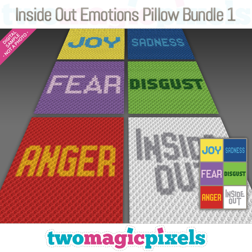 Inside Out Emotions Pillow Bundle 1 by Two Magic Pixels