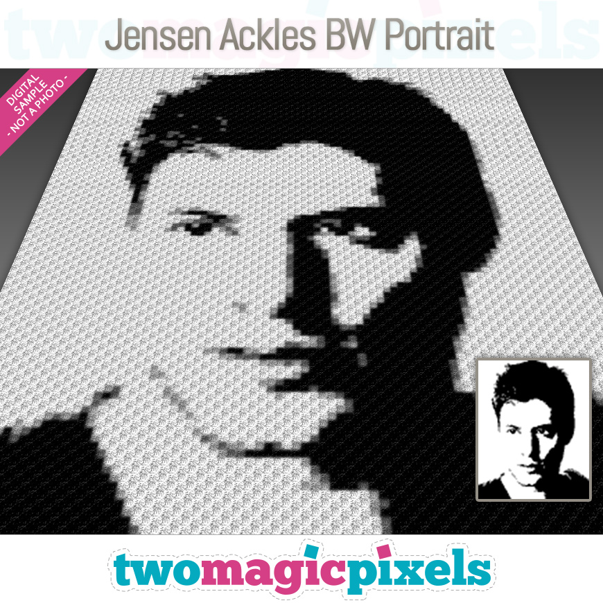 Jensen Ackles BW Portrait by Two Magic Pixels