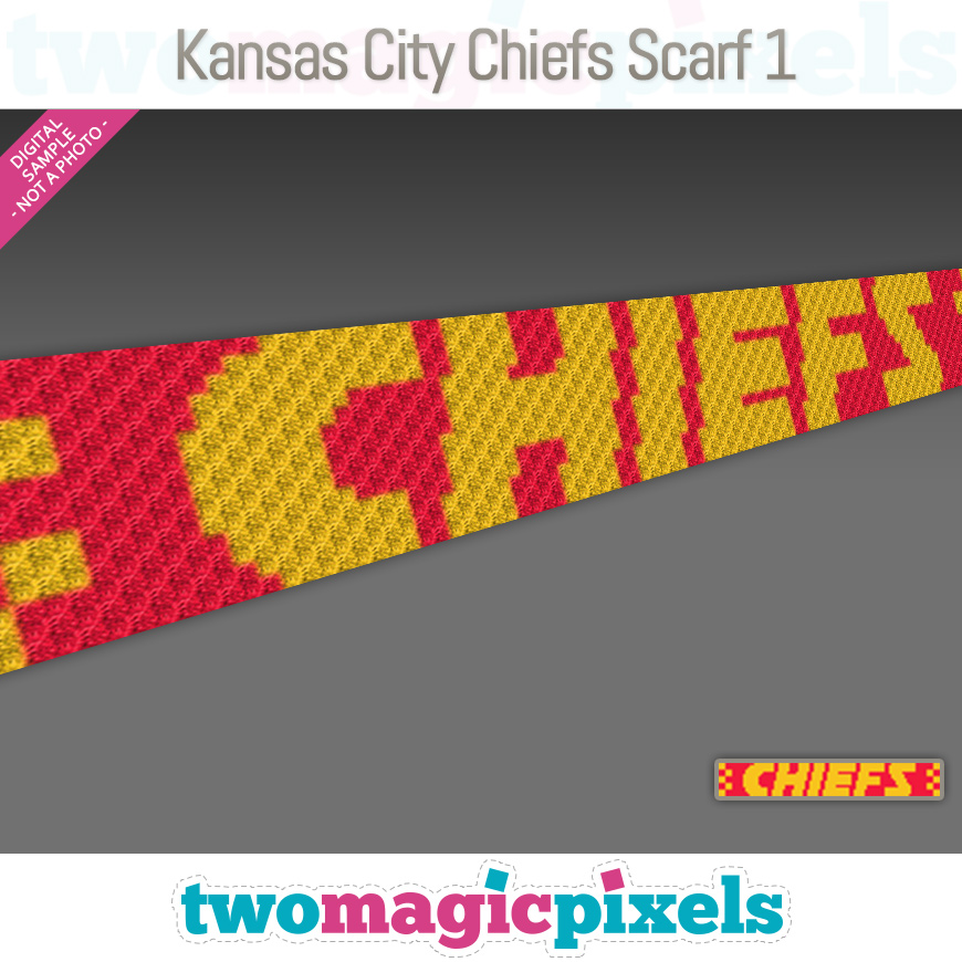 Kansas City Chiefs Scarf 1 by Two Magic Pixels