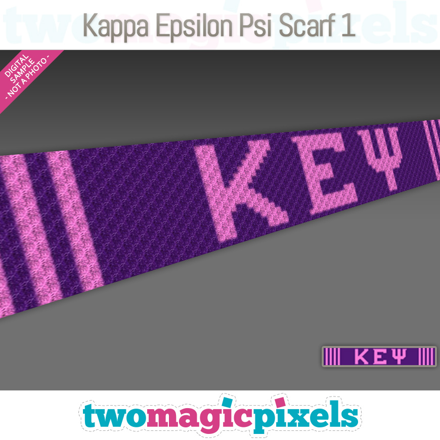 Kappa Epsilon Psi Scarf 1 by Two Magic Pixels