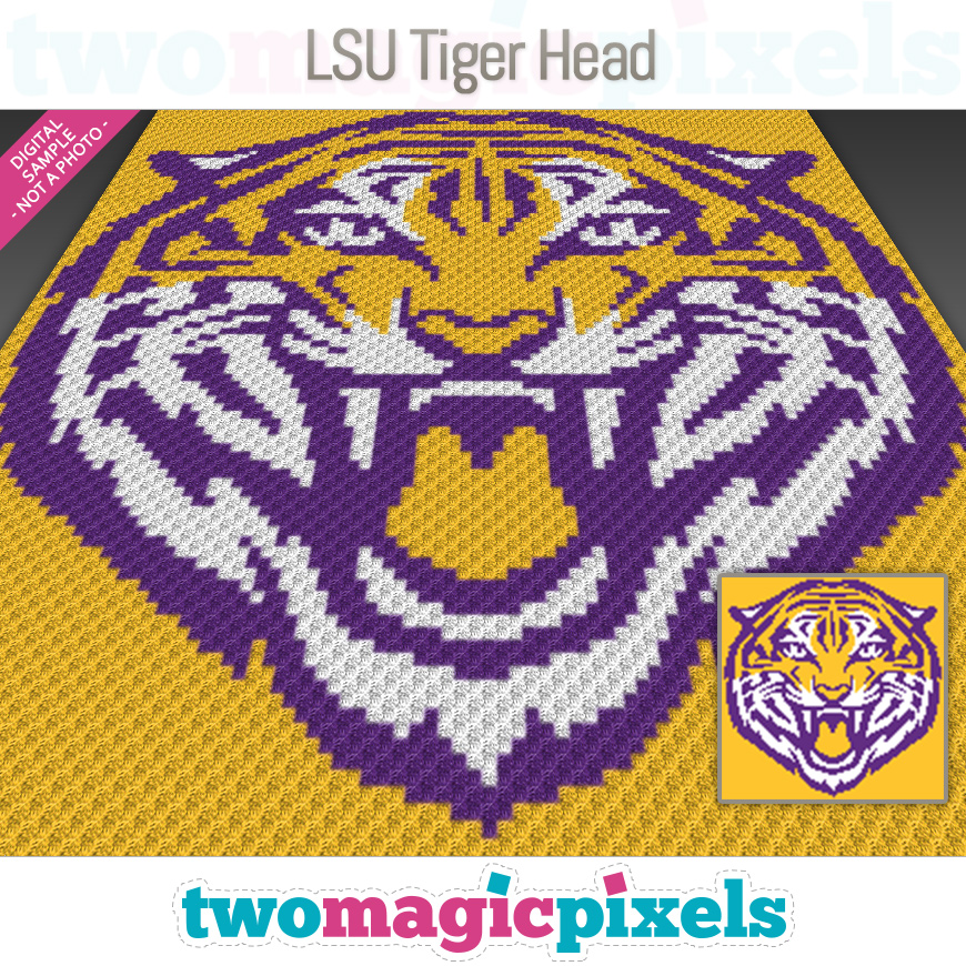LSU Tiger Head by Two Magic Pixels