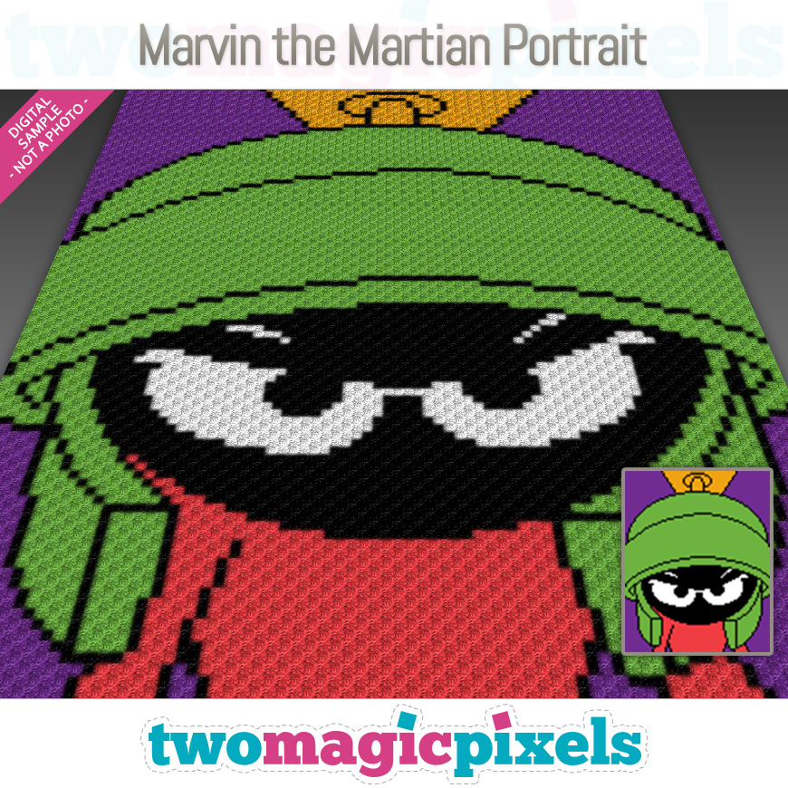 Marvin the Martian Portrait by Two Magic Pixels