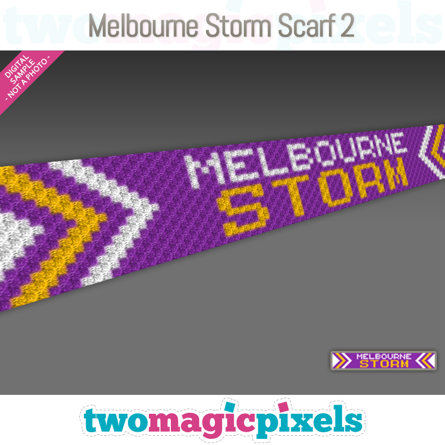 Melbourne Storm Scarf 2 by Two Magic Pixels