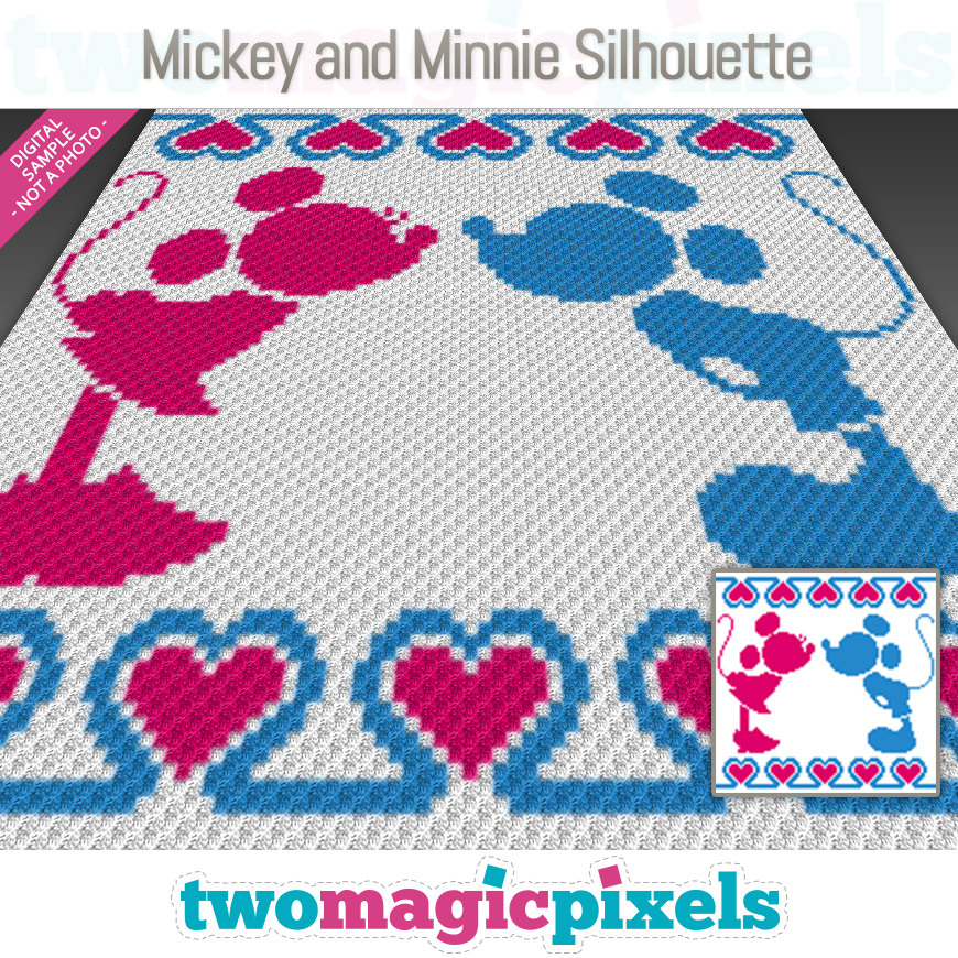 Mickey and Minnie Silhouette by Two Magic Pixels