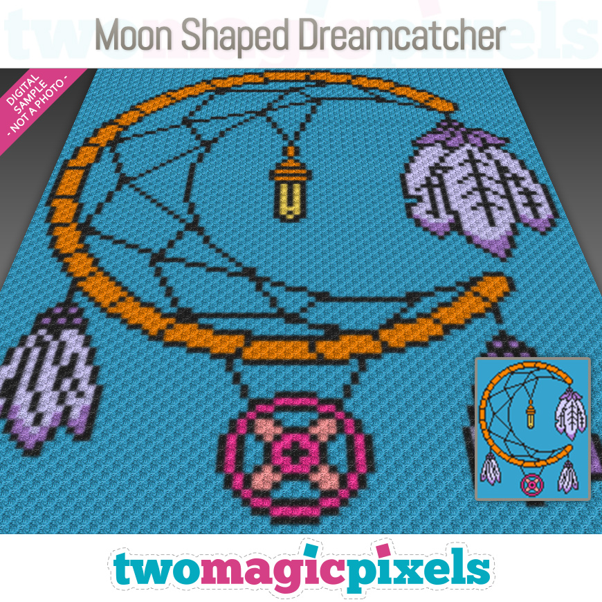 Moon Shaped Dreamcatcher by Two Magic Pixels