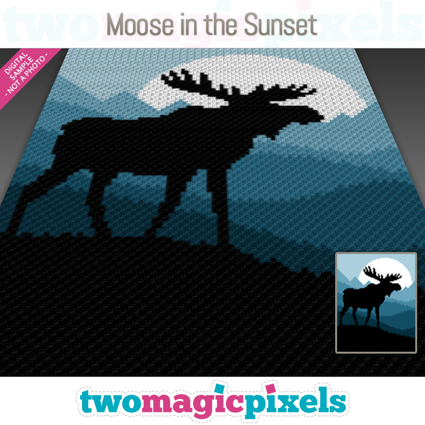 Moose in the Sunset by Two Magic Pixels