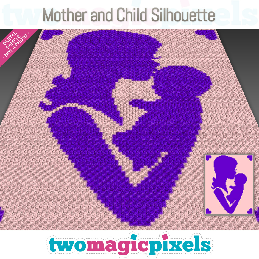Mother and Child Silhouette by Two Magic Pixels
