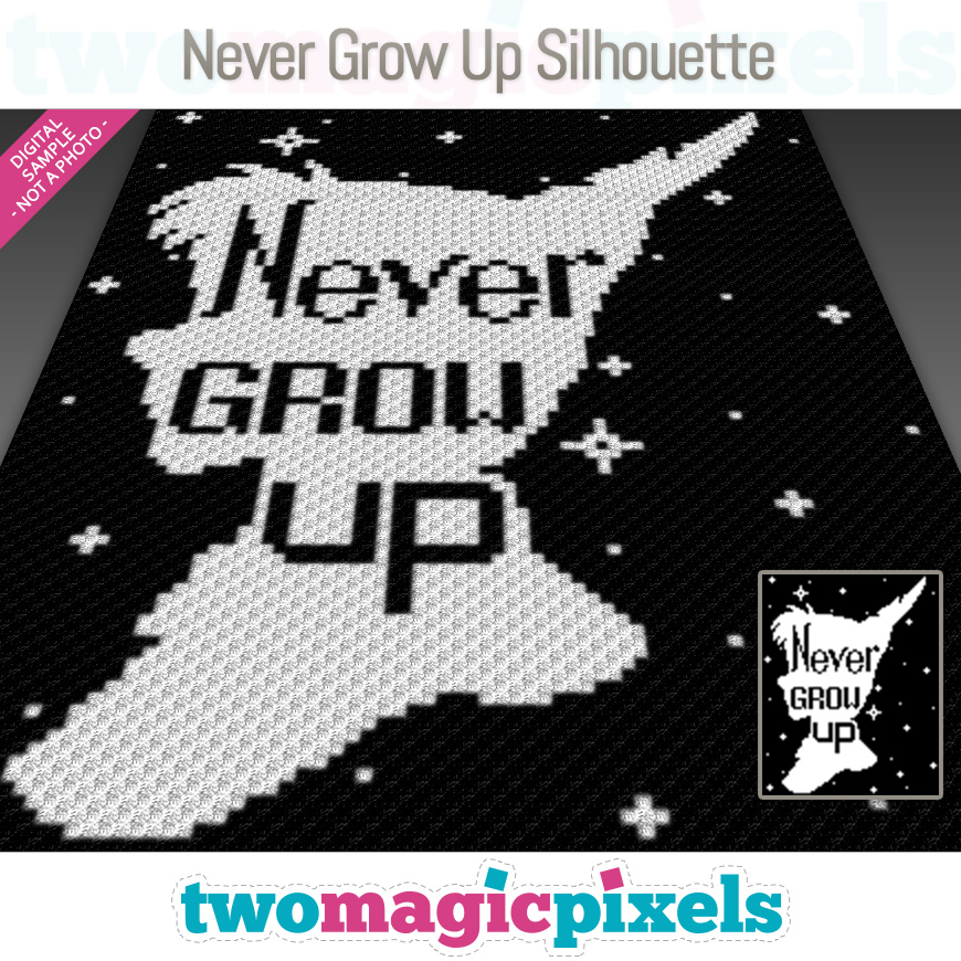 Never Grow Up Silhouette by Two Magic Pixels