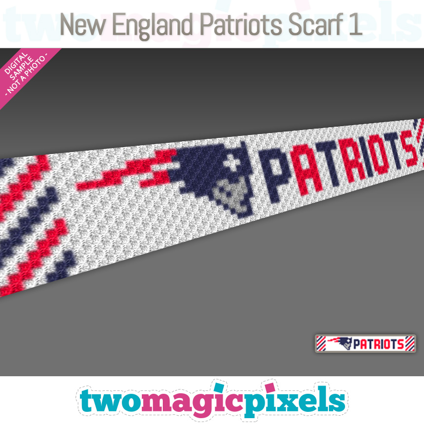 New England Patriots Scarf 1 by Two Magic Pixels