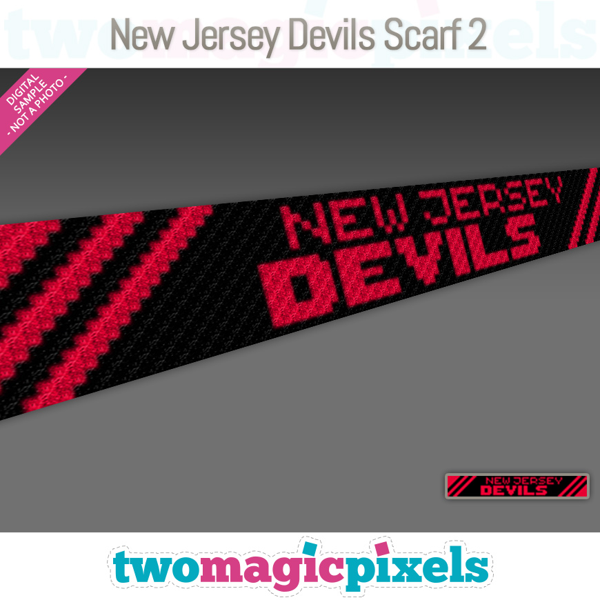 New Jersey Devils Scarf 2 by Two Magic Pixels