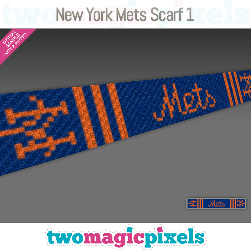 New York Mets Scarf 1 by Two Magic Pixels