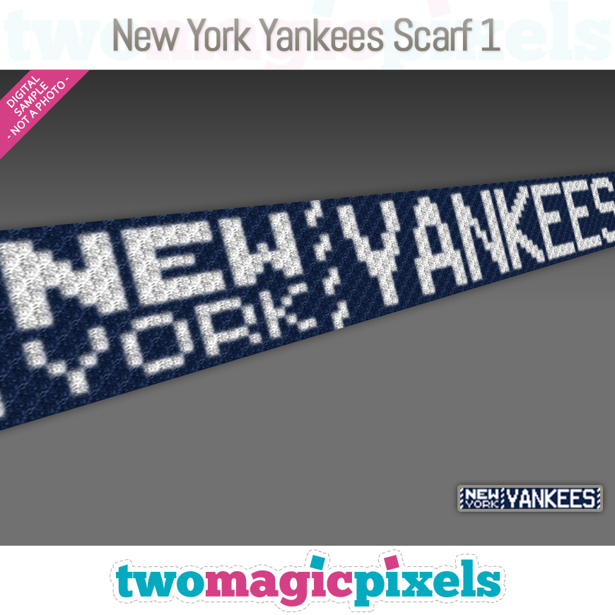 New York Yankees Scarf 1 by Two Magic Pixels