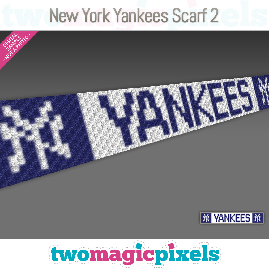 New York Yankees Scarf 2 by Two Magic Pixels