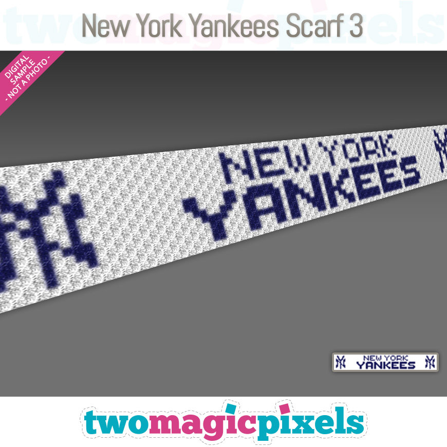 New York Yankees Scarf 3 by Two Magic Pixels