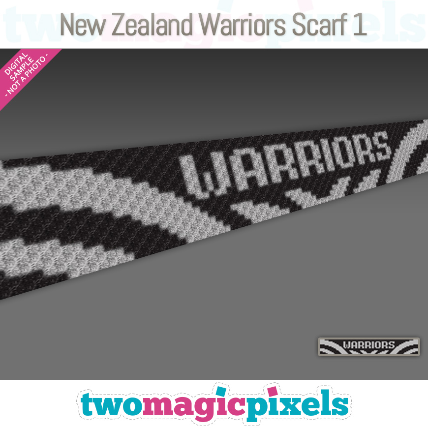 New Zealand Warriors Scarf 1 by Two Magic Pixels