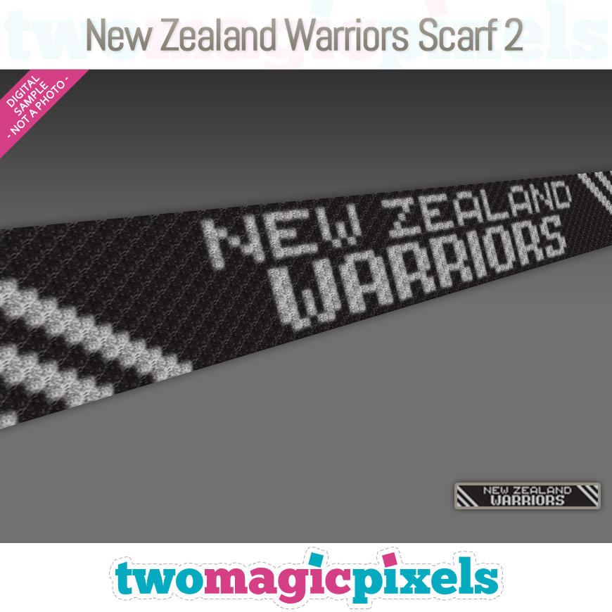 New Zealand Warriors Scarf 2 by Two Magic Pixels