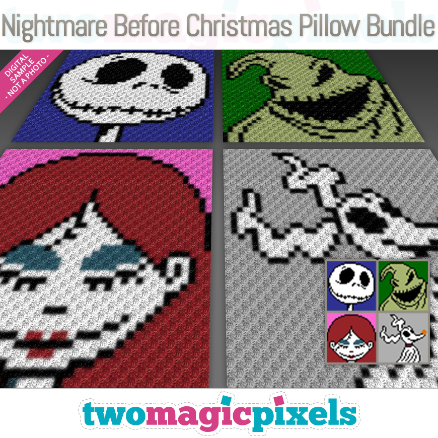 Nightmare Before Christmas Pillow Bundle by Two Magic Pixels