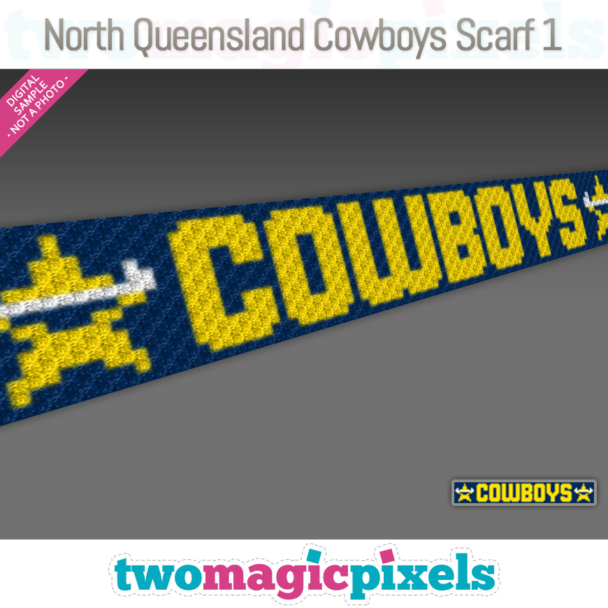 North Queensland Cowboys Scarf 1 by Two Magic Pixels