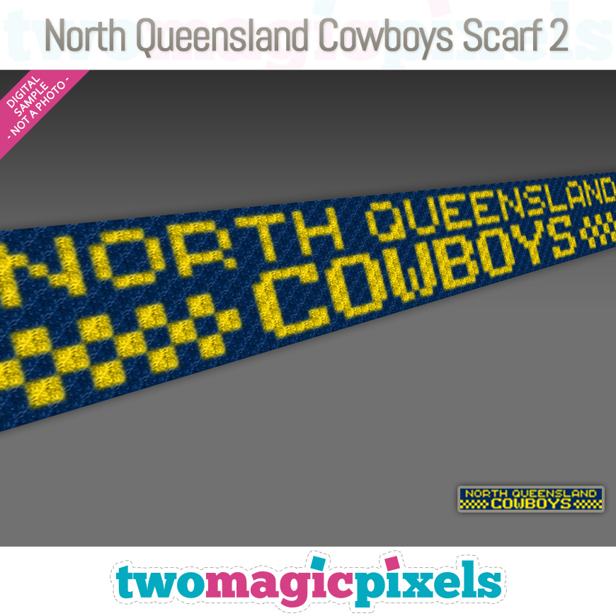 North Queensland Cowboys Scarf 2 by Two Magic Pixels