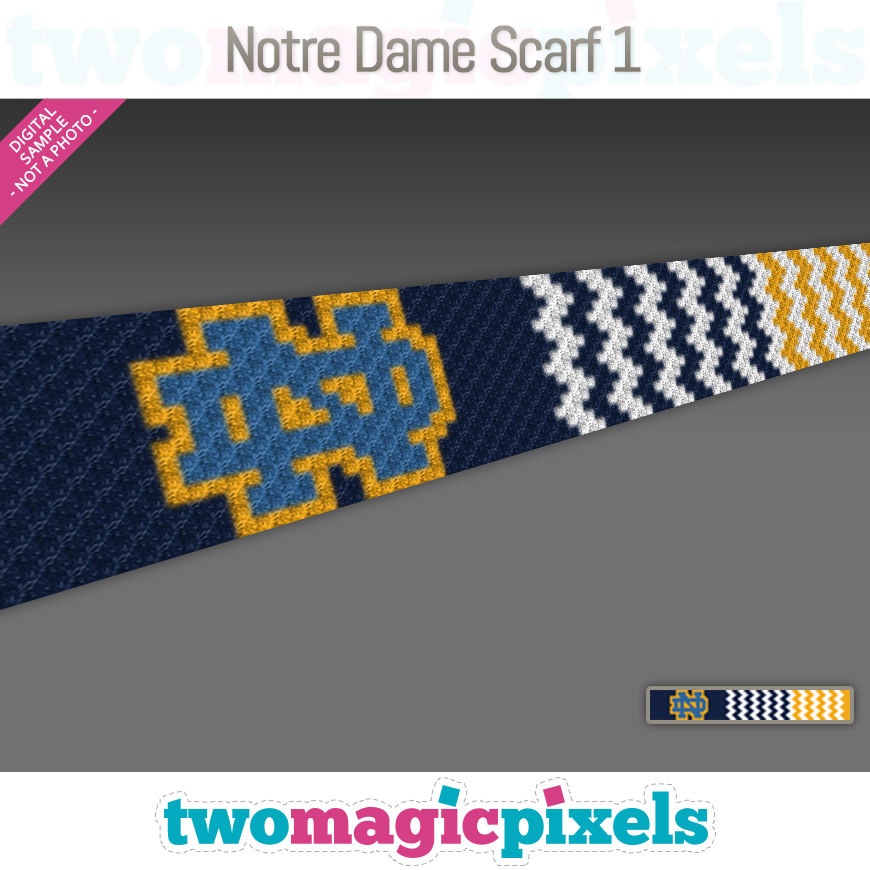 Notre Dame Scarf 1 by Two Magic Pixels