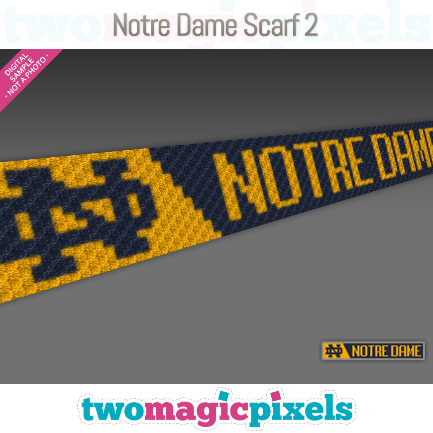 Notre Dame Scarf 2 by Two Magic Pixels