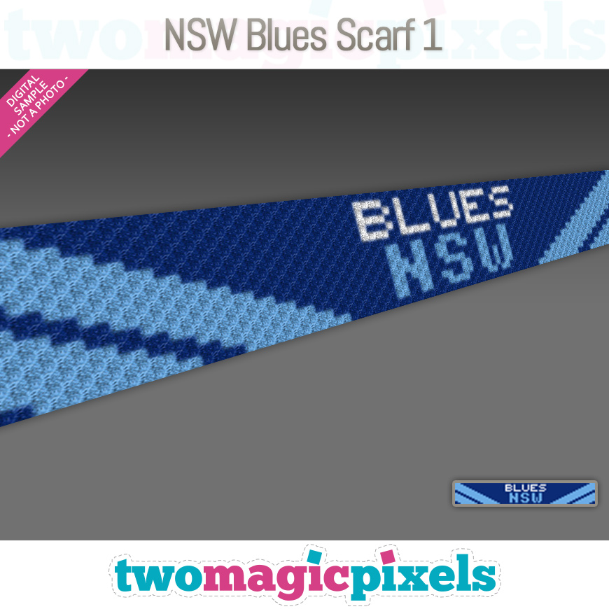 NSW Blues Scarf 1 by Two Magic Pixels