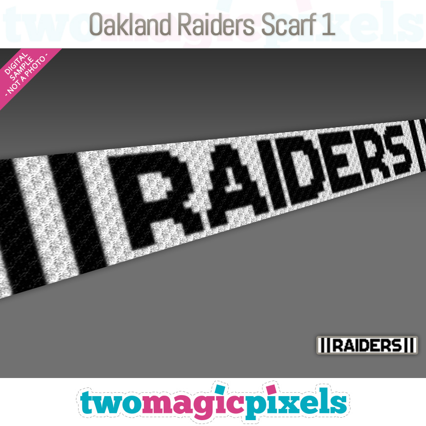 Oakland Raiders Scarf 1 by Two Magic Pixels