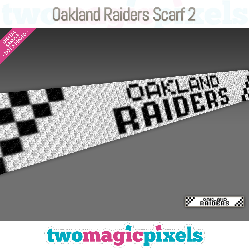 Oakland Raiders Scarf 2 by Two Magic Pixels