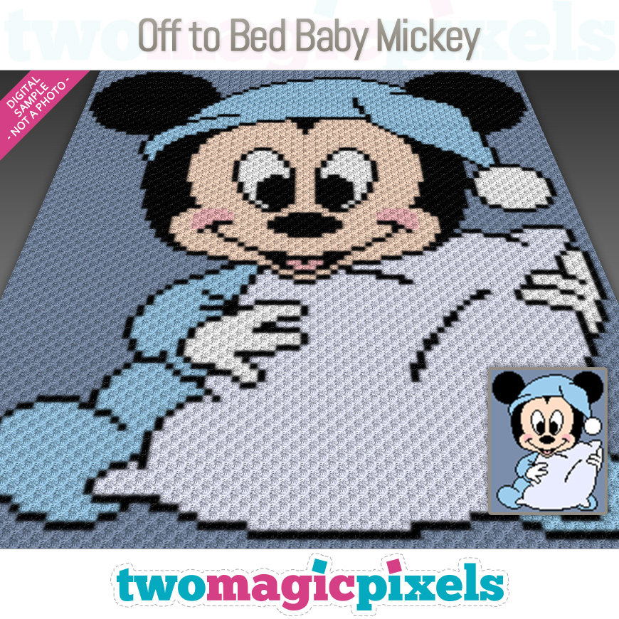 Off to Bed Baby Mickey by Two Magic Pixels