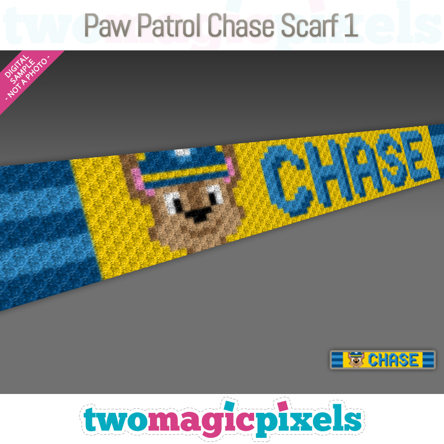 Paw Patrol Chase Scarf 1 by Two Magic Pixels
