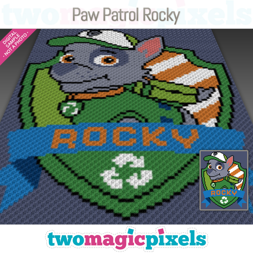 Paw Patrol Rocky by Two Magic Pixels