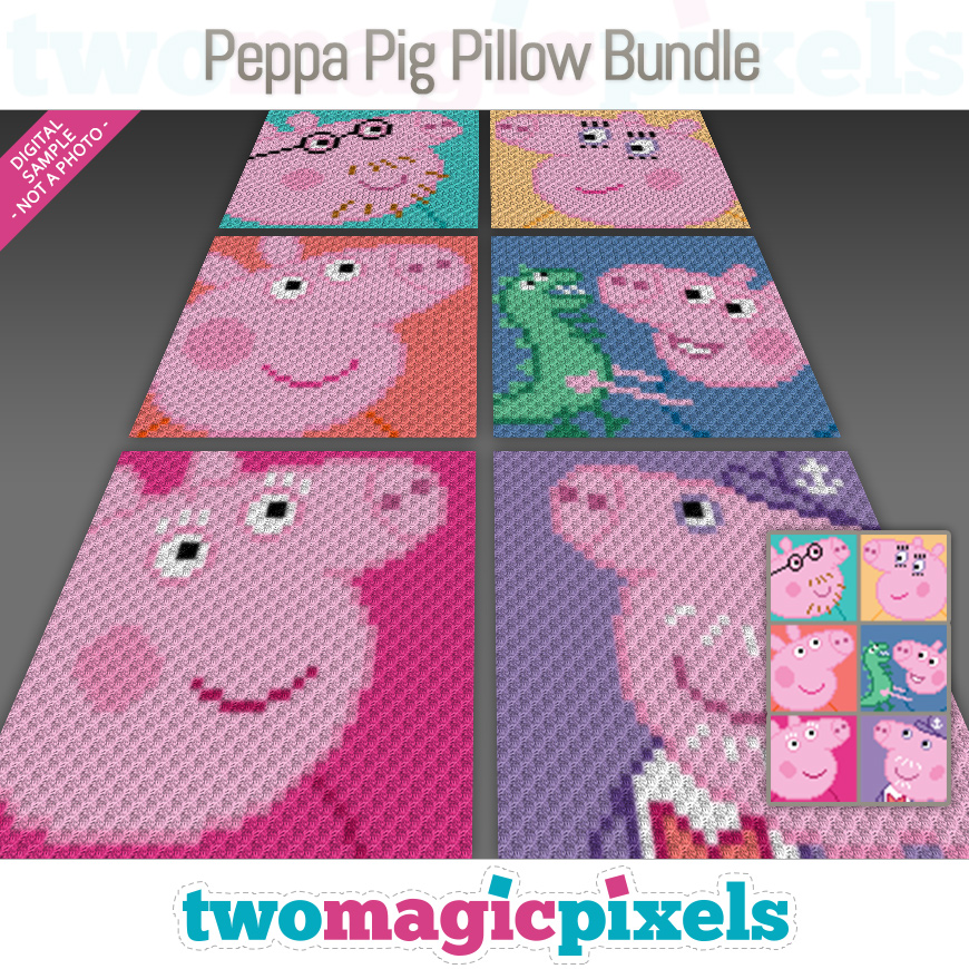 Peppa Pig Pillow Bundle by Two Magic Pixels