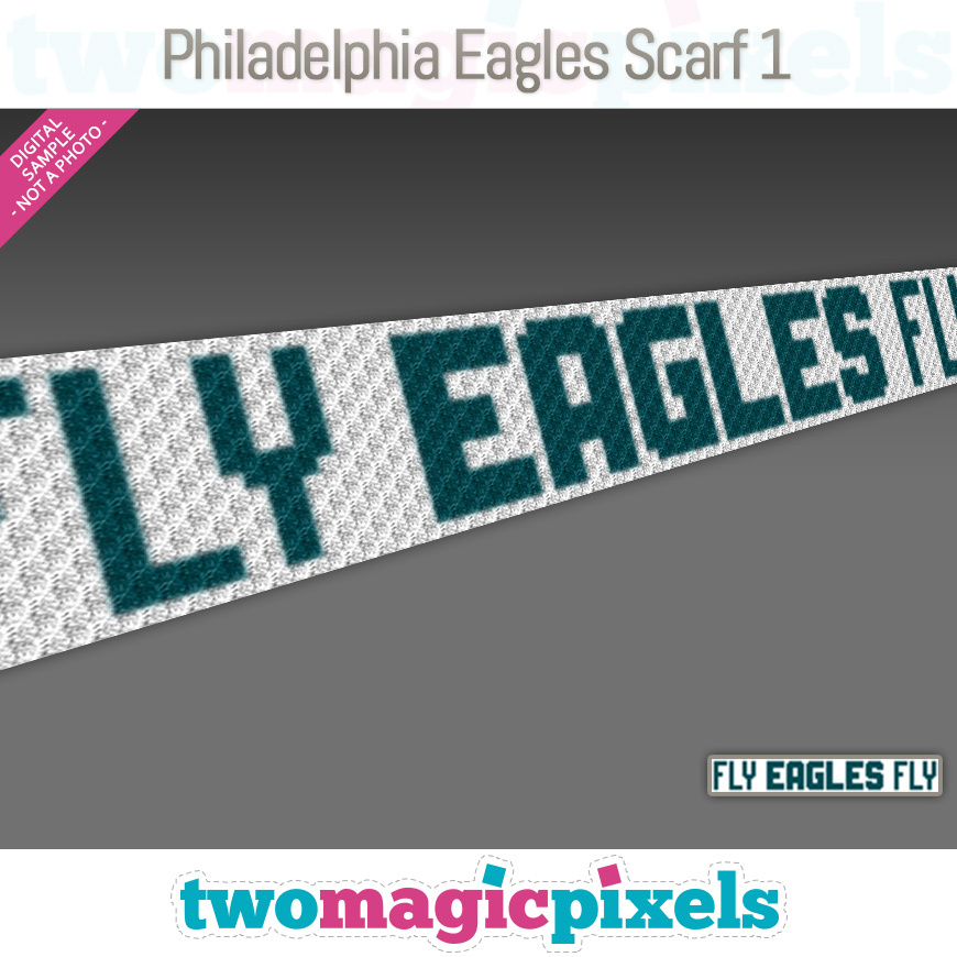 Philadelphia Eagles Scarf 1 by Two Magic Pixels