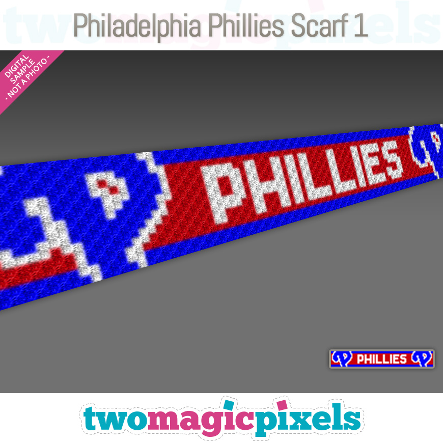 Philadelphia Phillies Scarf 1 by Two Magic Pixels
