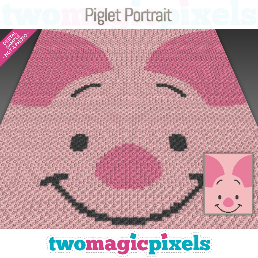 Piglet Portrait by Two Magic Pixels